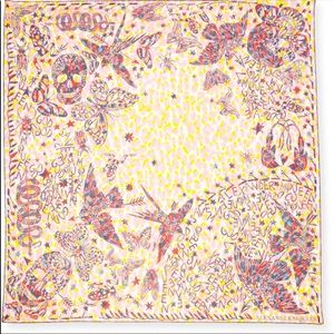 AUTHENTIC Alexandar McQueen “Swallow Dream” Silk Scarf
